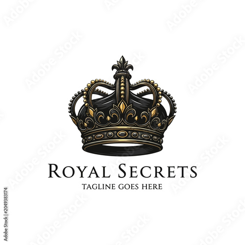 Photos Project an image of absolute prestige and exclusivity with this majestic crown emblem, suitable for high-end fashion, jewelry, or luxury service providers