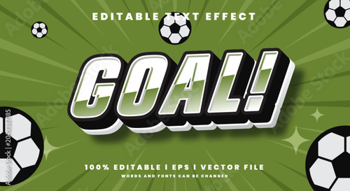 Canvastavla goal text effects, modern colors. Text style effects.