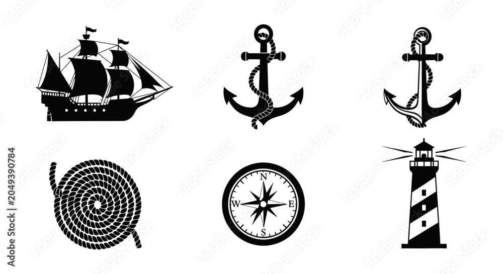 Obraz premium vector illustration of a sailing ship