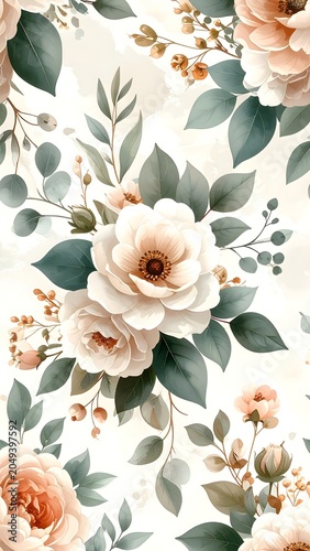 seamless pattern with roses