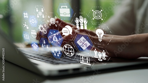 Quadro su tela Crowdsourcing allows collaboration, ideas, and crowdsourcing resources