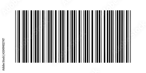 Standard 1d Barcode On White Background Vertical Parallel Lines
