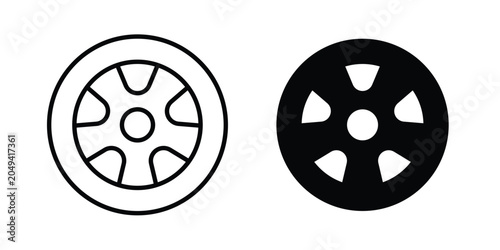 Tyre icon set illustration. icon designs