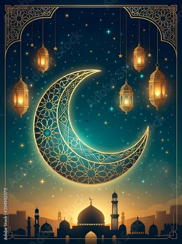 Premium Islamic Festival Background with Modern Luxury Aesthetic