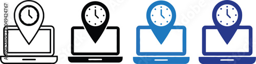 Bild auf Leinwand Usage Context icon set with diverse style variations for processes, functionalit