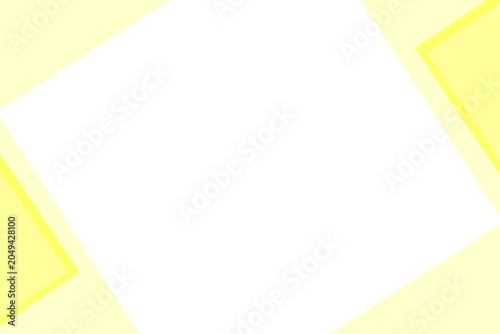 Abstract light yellow geometric border background with white central copy space