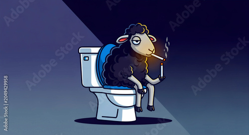 sheep smoking a cigarette My ! If you dont find this funny. Scroll on byMay the Fourth of not ruining my day be with You!  | Our Farmacy Sheep Smoking Stickers for Sale