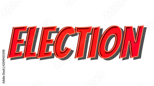 Photos Election retro style png typography illustration