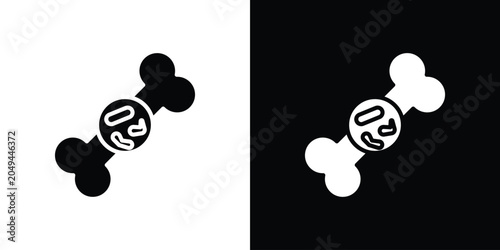 Tableau sur toile Multiple myeloma icon clipart in black and white, best for apps and web