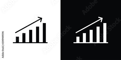 Schilderij op canvas Stagflation icon clipart in black and white, best for apps and web