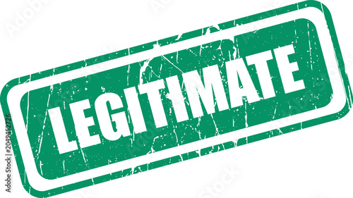 Bild auf Leinwand Legitimate green stamp illustration trust validity and authenticity concept