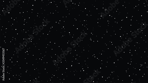 Εκτύπωση καμβά Starry Night Sky Background with Twinkling Galaxy Stars, Dark Space Cosmos 8 Bit