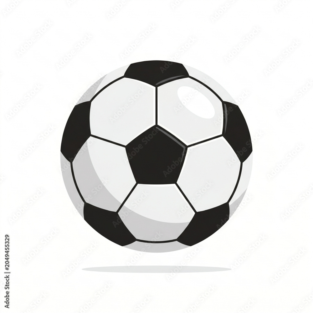 Fototapeta premium Classic soccer ball illustration isolated on white background