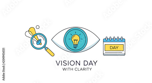 Quadro su tela A graphic illustration for vision day with clarity