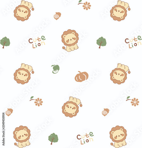 Cute Cartoon Woodland and Domestic Animal Seamless Pattern Collection for Kids
