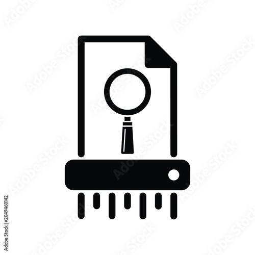 Bilde på lerret Paper shredder icon