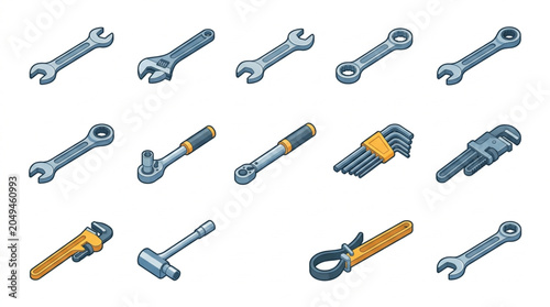 Fotografia Collection of assorted metal tools for repair and construction.
