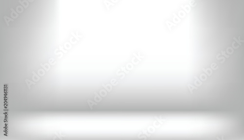 Abstract gray and white backgrounds gradient vector illustration, display products ,room, interior	
