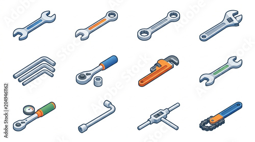Photos Collection of Various Hand Tools and Wrenches.