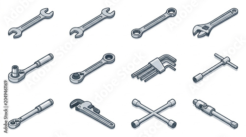 Photos Collection of Various Metal Hand Tools for Repair and Construction