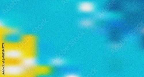 Schilderij op canvas Calm and bright blue and yellow gradient with a soft grainy texture for artistic