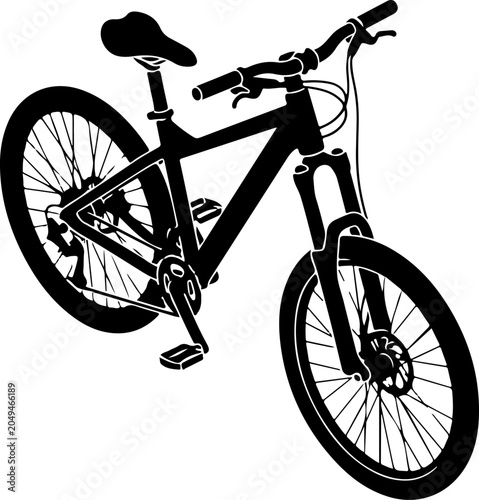 Black bicycle, bike silhouette, vector bike, cycling icon
