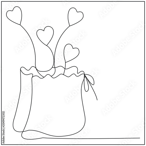 Love Inside the Bag Line Art
