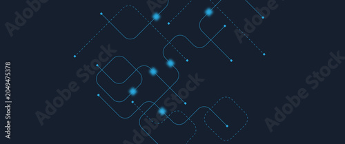 Foto Abstract digital AI circuit board background with tech icons