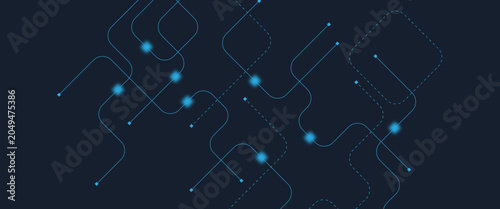 Photos Abstract digital AI circuit board background with tech icons
