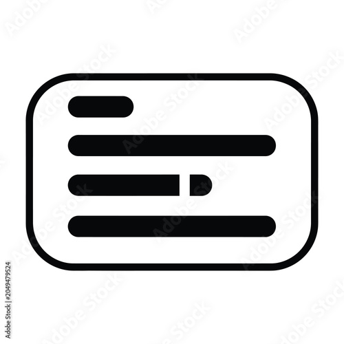Foto Text alignment icon representing left justified paragraph layout for user interf