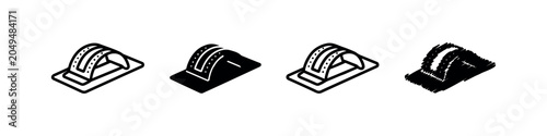 Vászonkép Airplane throttle quadrant control icon set, aviation and flight simulation symb