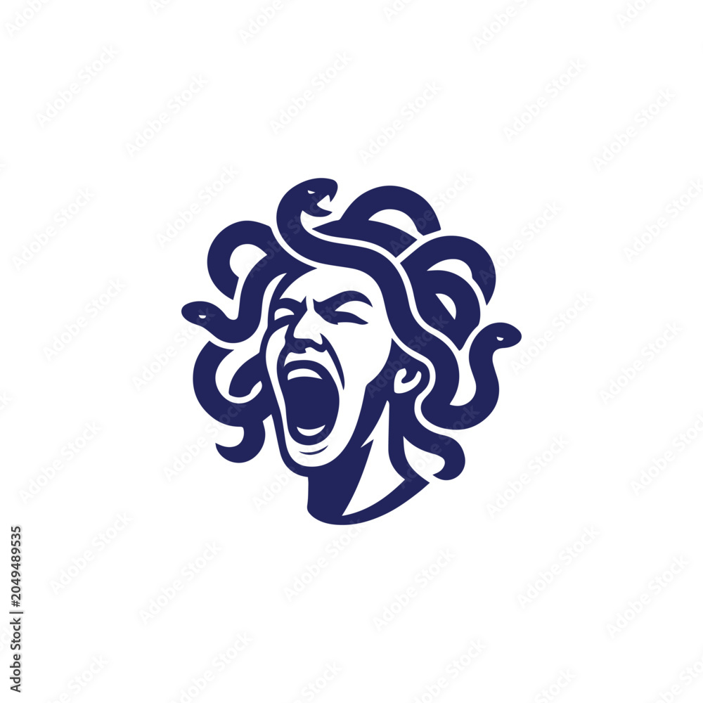 Obraz premium Screaming Medusa Logo