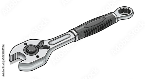 Vászonkép Adjustable Wrench Tool for Tightening Bolts.