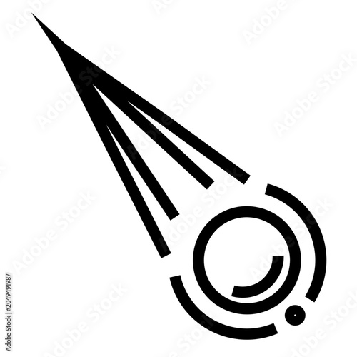 meteor or comet icon vector