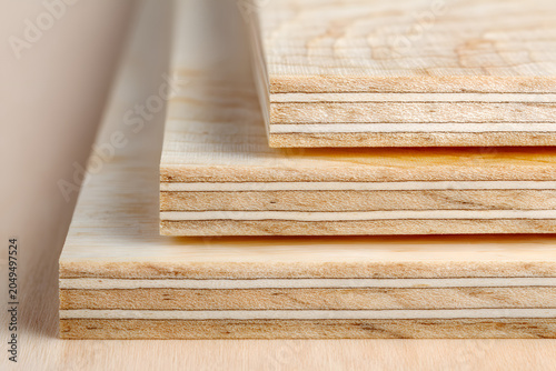 Close Up of Natural Birch Plywood Texture