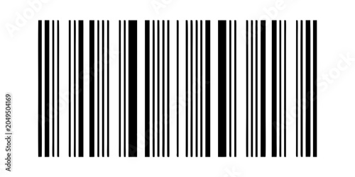 Barcode On White Background A Standard One dimensional Vertical Pattern