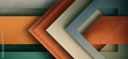 Abstract composition with layered geometric shapes and a soft color palette creating a sense of depth and modern design.