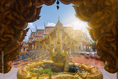 The sacred well at Wat Phra That Choeng Chum in Sakon Nakhon province.
