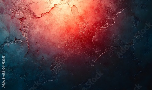 Vibrant abstract artwork featuring a textured, gradient background with warm and cool tones.