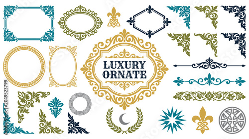 Tableau sur toile Luxury ornate decorative elements.