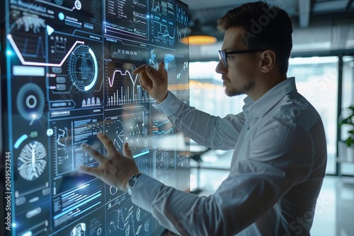 businessman working on computer