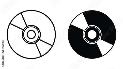 Foto Two pie charts on white background for data analysis and statistics