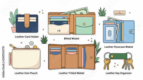 Photos Leather Wallets and Card Holders.