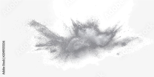 фотографія Explosive dispersal metallic powder, dramatic cloud-like form, suggesting impact or creation