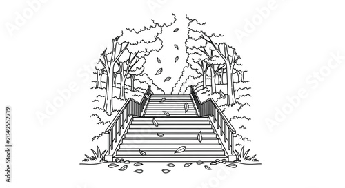 Staircase Steps Leading Upwards.