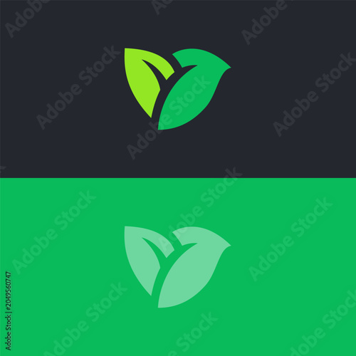 Green leaf ecology nature element vector icon, Leaf Icon, green leaf ecology nature element vector