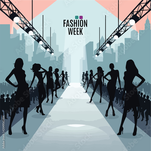Slika na platnu Fashion Week Illustration