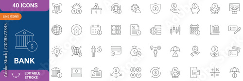 Fotografía Bank icon set