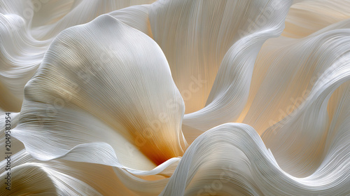 Ethereal White Fabric Textures with Soft Folds