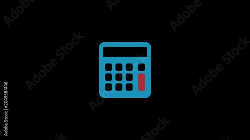 Calculator icon isolated on an alpha channel background 